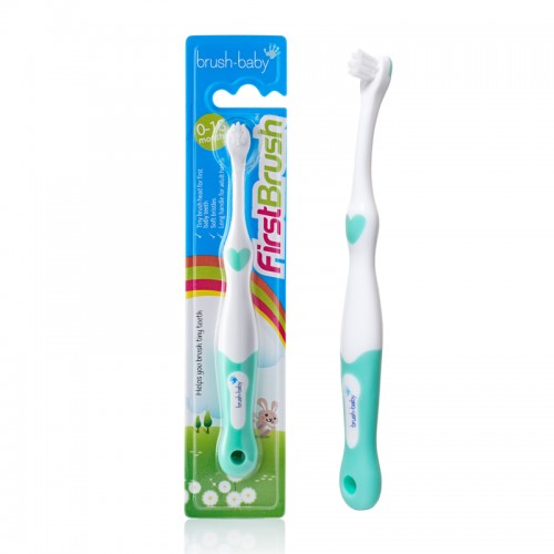 Brush-baby Baby Teething Toothpaste (0-2 Years old) + Baby First Brush 0 - 18 months 